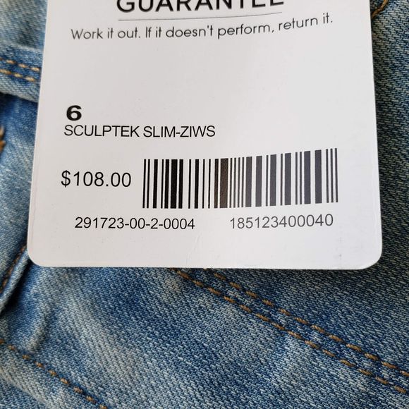 ATHLETA Sculptek Slim Straight Jeans Agate Wash 6 - Picture 13 of 14